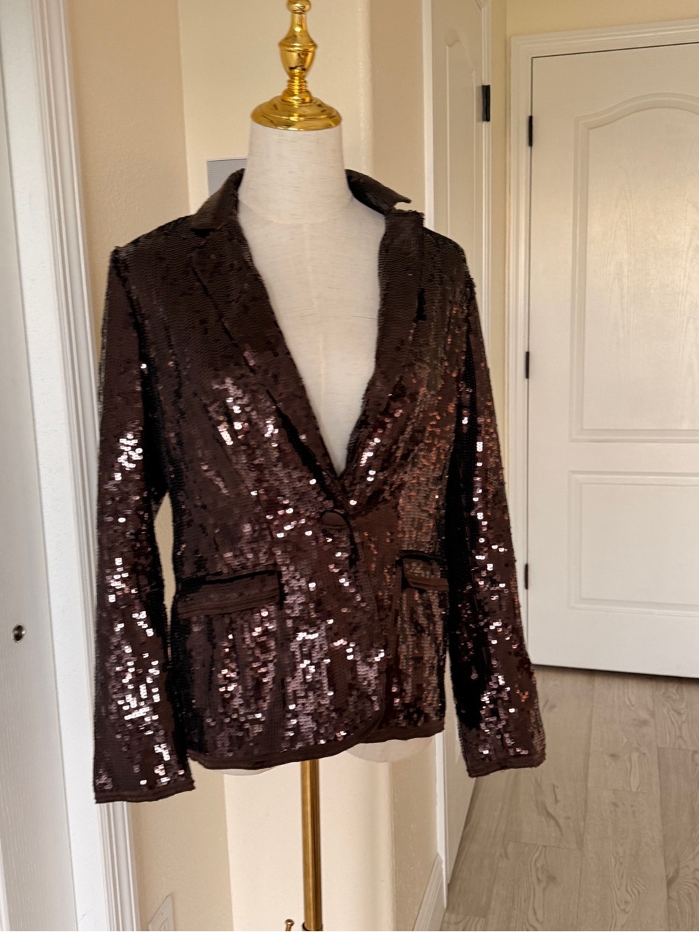 Chico's Brown Sequin Blazer